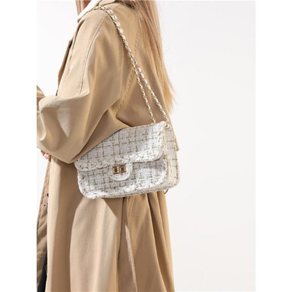 Tweed Flap Crossbody Bag - Picture 5 of 5